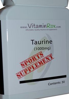 Taurine [1000mg] - 30 Tablet Bottle | Sports Supplement